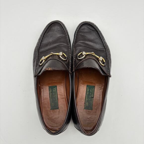 Vintage 80s Gucci Leather Horsebit Loafers Shoes Men\'s 41.5 D US 8 main image 11